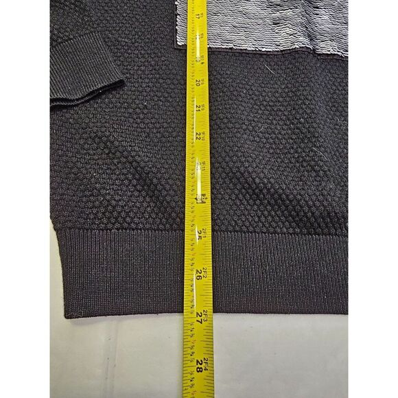 RED P.G. black sweater with sequence in the front Size Large - Picture 5 of 7